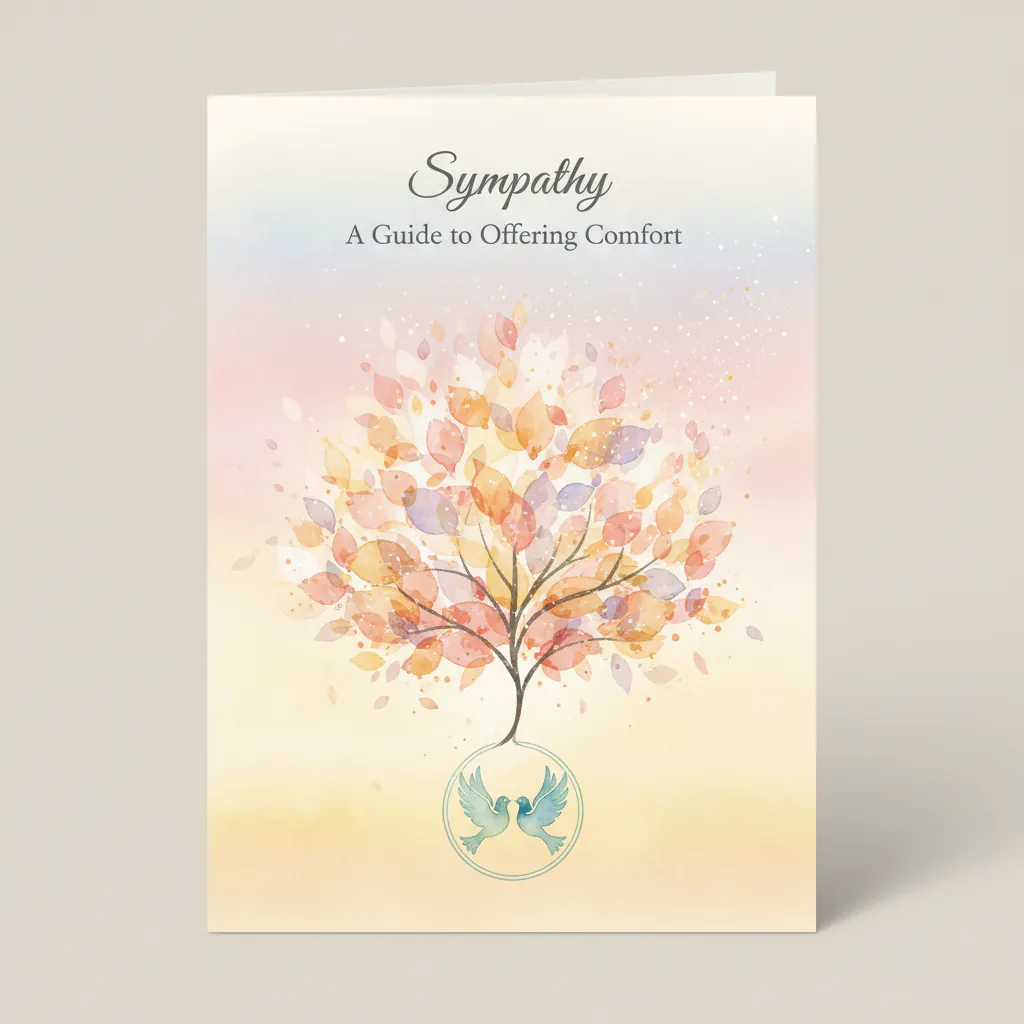Illustration for a sympathy greeting card guide